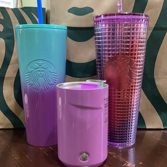 Starbucks Summer Purple/Red Grid Tumbler - Picture 10 of 10